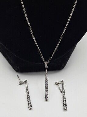 Retired Pandora Sterling Silver Shooting Star Necklace and Earring Set